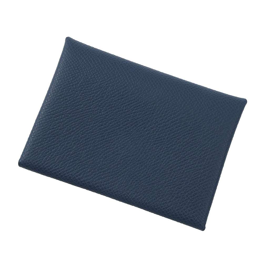HERMES Calvi Duo Deep Blue Epsom