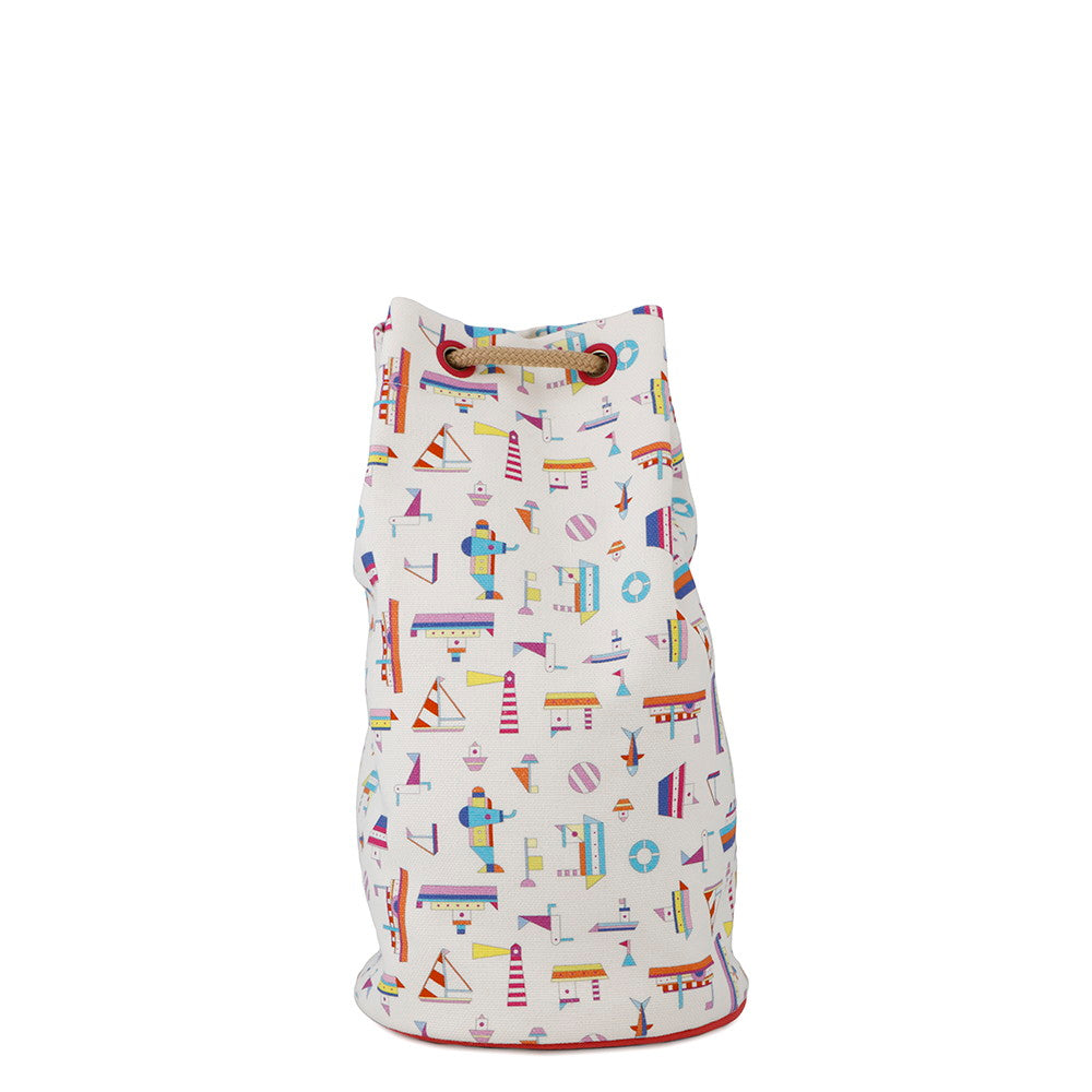 HERMES Petit Chartier Duffle Bag Multicolor Cotton