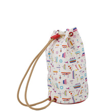 将图像加载到图库查看器中，HERMES Petit Chartier Duffle Bag Multicolor Cotton

