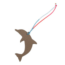 Load image into Gallery viewer, HERMES Petit H Bag Charm Dolphin Motif Etoupe/Rouge Casaque Taurillon Clemence Epsom
