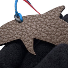 Load image into Gallery viewer, HERMES Petit H Bag Charm Dolphin Motif Etoupe/Rouge Casaque Taurillon Clemence Epsom
