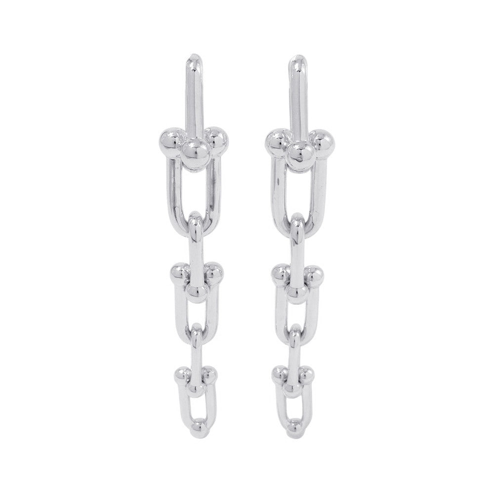 TIFFANY&Co. Earrings Hardware Graduated Link SV925