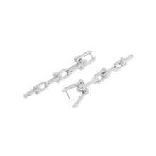将图像加载到图库查看器中，TIFFANY&amp;Co. Earrings Hardware Graduated Link SV925
