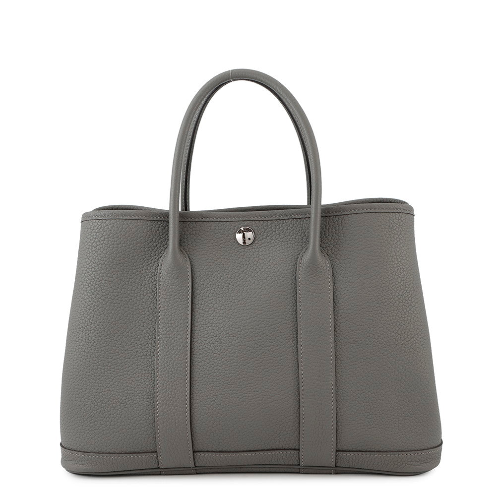 HERMES Garden Party Gris Meyer Negonda Leather