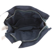 将图像加载到图库查看器中，HERMES Deauville Pouch Navy Canvas Size PM
