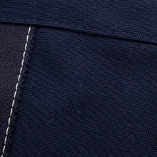 将图像加载到图库查看器中，HERMES Deauville Pouch Navy Canvas Size PM
