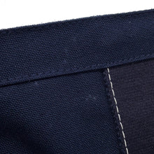 将图像加载到图库查看器中，HERMES Deauville Pouch Navy Canvas Size PM

