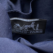 将图像加载到图库查看器中，HERMES Deauville Pouch Navy Canvas Size PM
