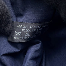 将图像加载到图库查看器中，HERMES Deauville Pouch Navy Canvas Size PM
