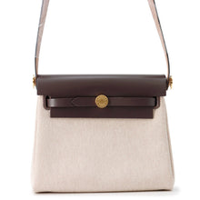 Load image into Gallery viewer, HERMES Herbag zip Ecru/Ebene Toile Military Vache Hunter Leather Size Mini
