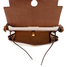 Load image into Gallery viewer, HERMES Herbag zip Ecru/Ebene Toile Military Vache Hunter Leather Size Mini
