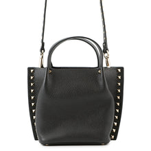 将图像加载到图库查看器中，Valentino Garavani RockStudded Tote Bag Black5W5B0K68CDV Leather
