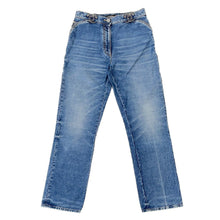 将图像加载到图库查看器中，CHANEL CC Logo denim pants Size 36 BlueP76791 V69116 Cotton100%
