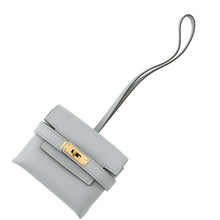Load image into Gallery viewer, HERMES Kelly Festival Bag Charm Blue Gacier Swift Leather
