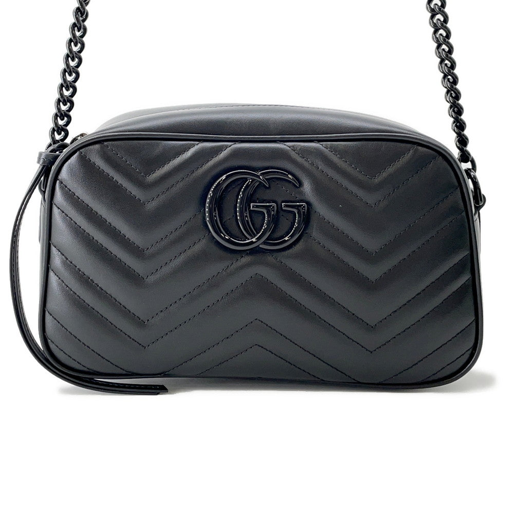 GUCCI GG Marmont Small Camera Bag Black447632 Leather Size Small