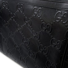 将图像加载到图库查看器中，GUCCI GG-embossed messenger bag Black658565 Leather

