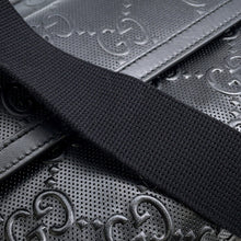 将图像加载到图库查看器中，GUCCI GG-embossed messenger bag Black658565 Leather
