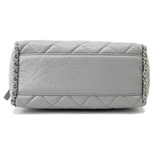 Load image into Gallery viewer, CHANEL Luxury Line ChainShoulder Bag Light Gray Calf Leather
