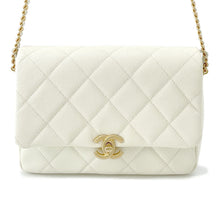 将图像加载到图库查看器中，CHANEL Matelasse ChainShoulder Bag White Caviar Leather
