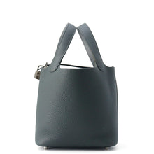 将图像加载到图库查看器中，HERMES Picotin Lock Eclat Vert Mangrove/Guripantan Taurillon Clemence Swift Leather Size PM
