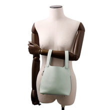 将图像加载到图库查看器中，HERMES Picotin Lock Blue Pale Taurillon Clemence Size PM
