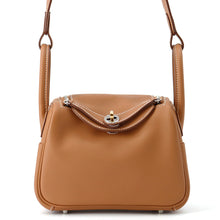 将图像加载到图库查看器中，HERMES Lindy Gold Swift Leather Size Mini
