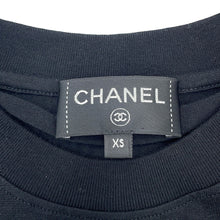 Load image into Gallery viewer, CHANEL Camellia logo long sleeve top Size XS BlackP63300 Cotton100% Sequins
