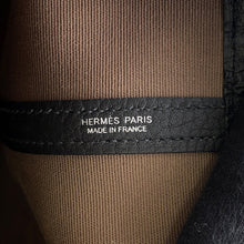 将图像加载到图库查看器中，HERMES Garden Party Biscuit/Black Toile H Negonda Leather Size PM
