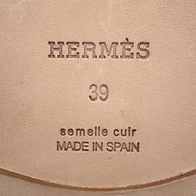 Load image into Gallery viewer, HERMES Antigua Sandals Black Leather Size 39
