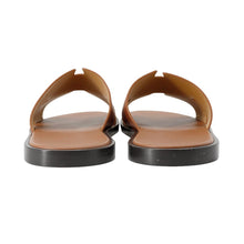 Load image into Gallery viewer, HERMES Izmir Sandals Gold Leather Size 43
