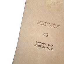 Load image into Gallery viewer, HERMES Izmir Sandals Gold Leather Size 43
