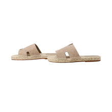 Load image into Gallery viewer, HERMES Antigua Sandals Beige・Sable Chevre Leather・Velour Size 42
