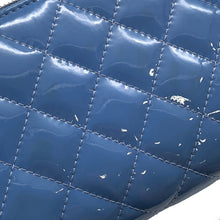 Load image into Gallery viewer, CHANEL Matelasse Pouch Light Blue Patent Leather
