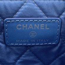 Load image into Gallery viewer, CHANEL Matelasse Pouch Light Blue Patent Leather
