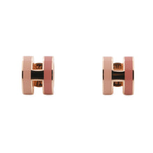 Load image into Gallery viewer, HERMES Pop Ash Earrings Bicolor Size Mini Beaute Metal Lacquer
