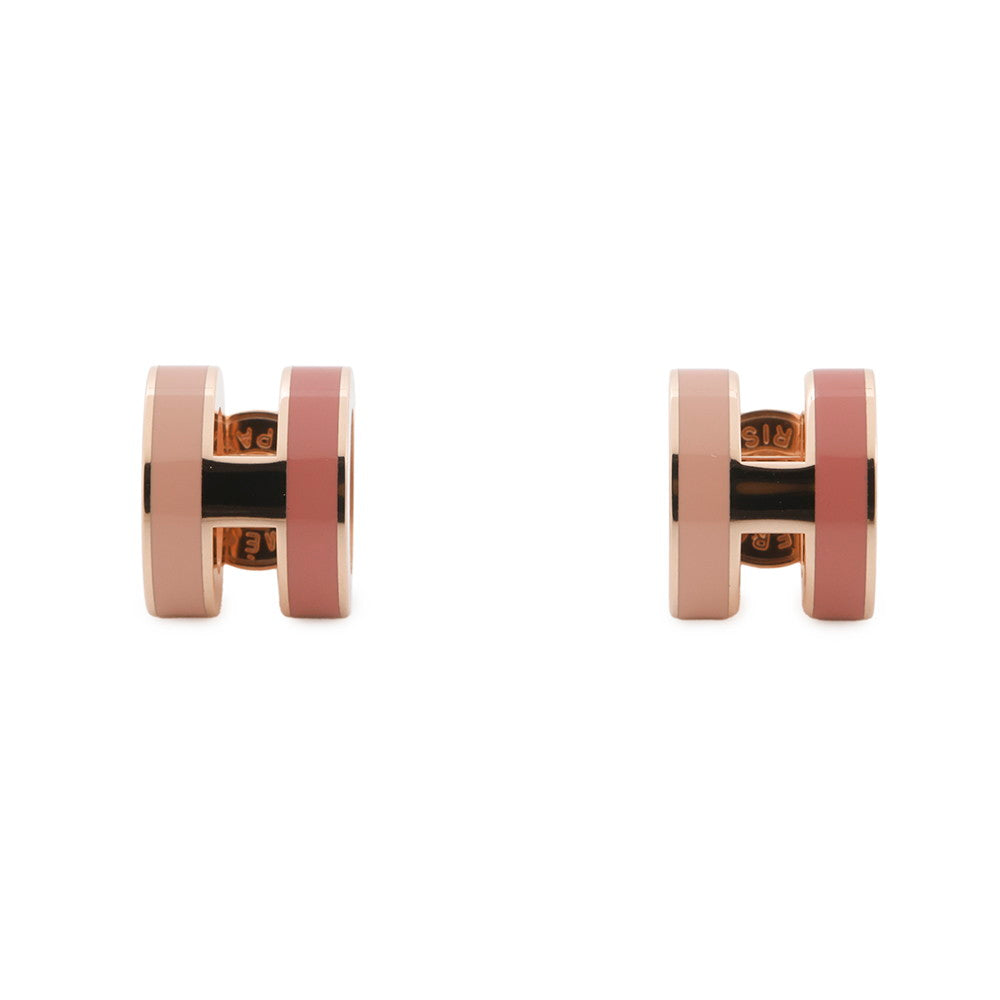 HERMES Pop Ash Earrings Bicolor Size Mini Beaute Metal Lacquer
