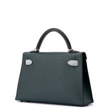 将图像加载到图库查看器中，HERMES Mini Kelly 2 Tricolor Vert Mangrove/Black/Green Pantan Epsom
