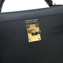 将图像加载到图库查看器中，HERMES Mini Kelly 2 Tricolor Vert Mangrove/Black/Green Pantan Epsom
