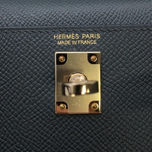 将图像加载到图库查看器中，HERMES Mini Kelly 2 Tricolor Vert Mangrove/Black/Green Pantan Epsom
