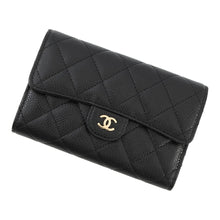 Load image into Gallery viewer, CHANEL Matelasse Medium Wallet BlackAP0232 Caviar Leather
