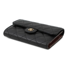 Load image into Gallery viewer, CHANEL Matelasse Medium Wallet BlackAP0232 Caviar Leather
