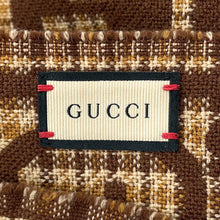 将图像加载到图库查看器中，GUCCI Check GG Wool Jacquard Scarf Brown/Beige660025 Wool 100%
