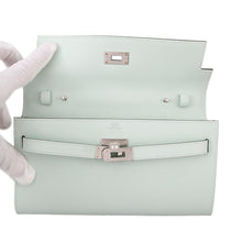 将图像加载到图库查看器中，HERMES Kelly wallet long to go VertPeppermintH080253CKN3 Epsom
