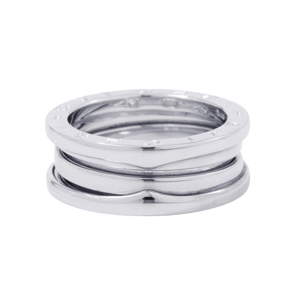 BVLGARI B-ZERO1 Ring 2 bands Size 52/#12 18K White Gold