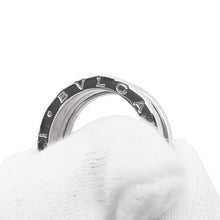 Load image into Gallery viewer, BVLGARI B-ZERO1 Ring 2 bands Size 52/#12 18K White Gold
