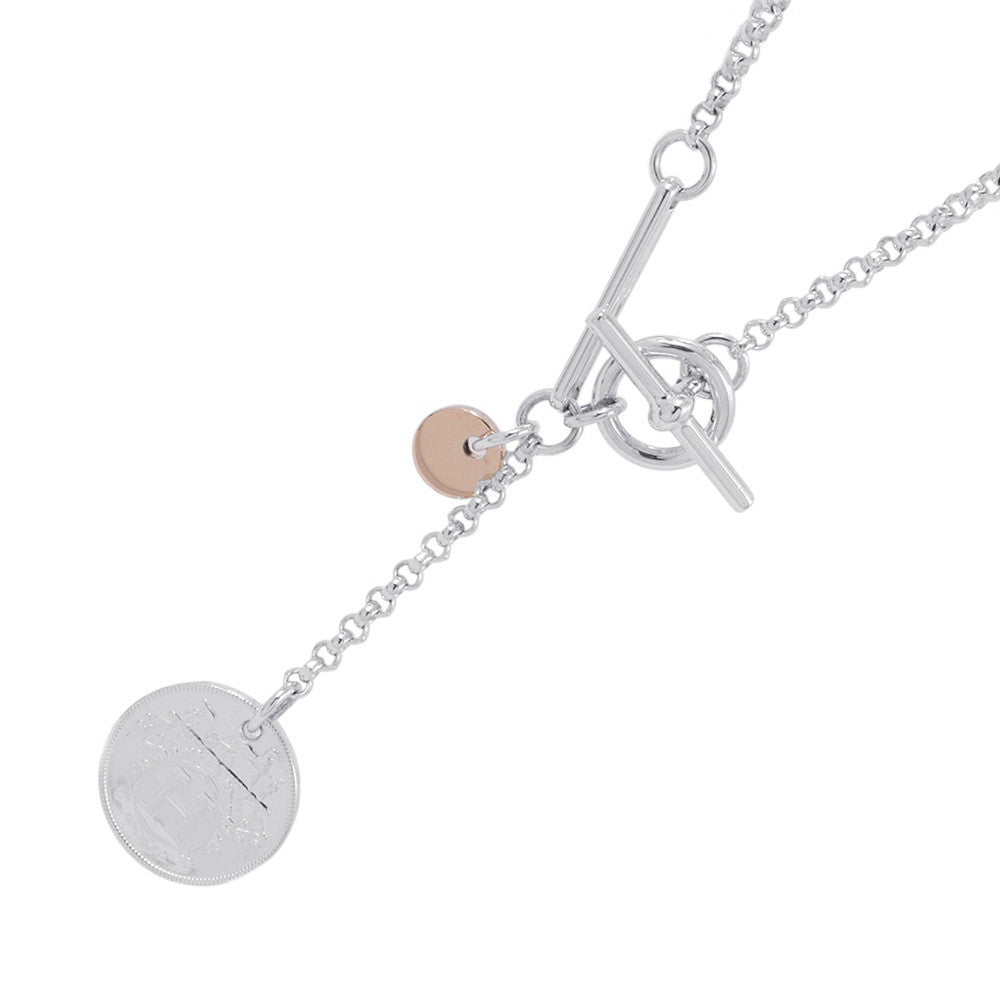 HERMES Ex Libris Necklace Size PM SV925 K18PG