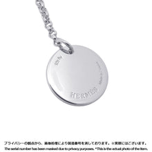 将图像加载到图库查看器中，HERMES Ex Libris Necklace Size PM SV925 K18PG
