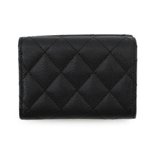 将图像加载到图库查看器中，CHANEL Matelasse CHANEL19/Disneuf Small Flap Wallet BlackAP3711 Caviar Leather
