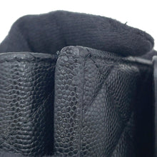 将图像加载到图库查看器中，CHANEL Matelasse CHANEL19/Disneuf Small Flap Wallet BlackAP3711 Caviar Leather
