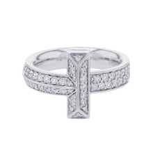 Load image into Gallery viewer, TIFFANY&amp;Co. T One Ring Size Approximately No. 968170036 18K White Gold

